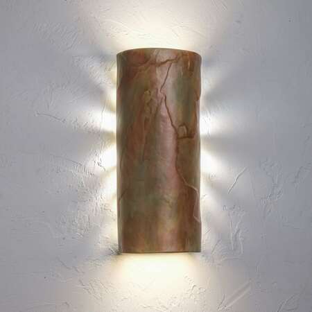 LUXURY LIGHTING Masons Select 17in. High Ceramic Outdoor Wall Light, Yellow SL512 Ysl-u/d-7